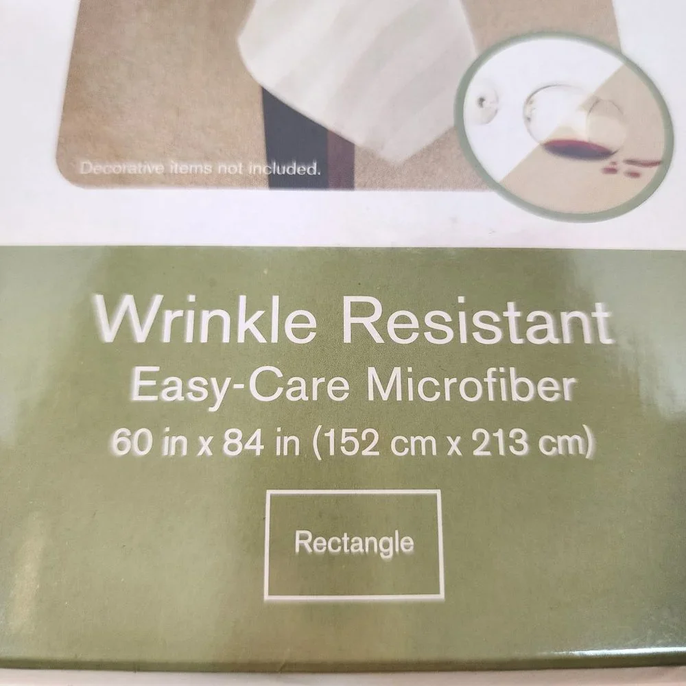 Canopy Ivory 60x84 Rectangle Tablecloth Stain & Wrinkle Resistant